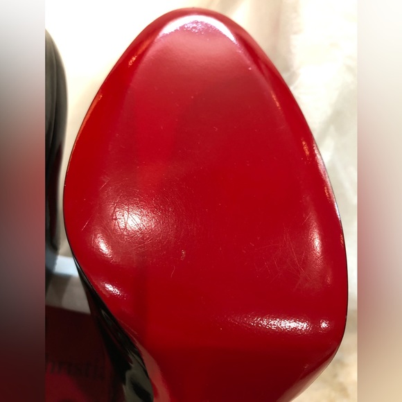 SOLD Christian Louboutin New Simple 120 Black Patent Calf Heels 38.5 - Picture 13 of 13